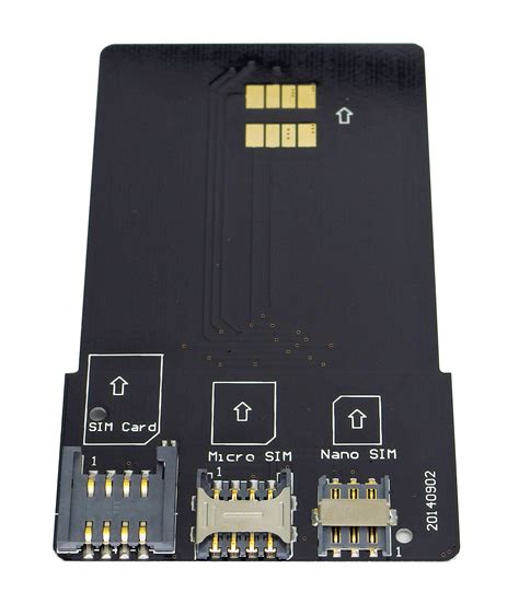 SIM Card Connector for Mini, Micro and Nano SIM cards .